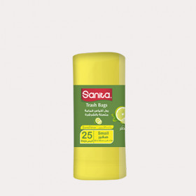 سانيتا اكياس قمامة صغيرة صفراء معطره برائحة الليمون 