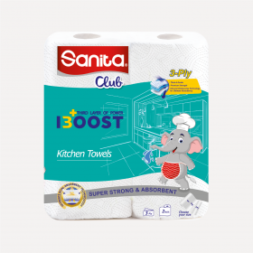 Sanita Club 140 sheet kitchen Towel Boost 2 Rolls