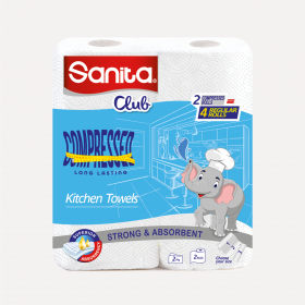 Sanita Club kitchen Towel 2 Mega Rolls