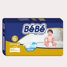 Bebe Baby Diapers XX-Large (size 6) 40 diapers