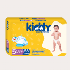 Kiddy Baby Diapers X-Large (size 5) (58+6) diapers