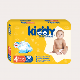 Kiddy Baby Diapers Large (size 4) (58+6) diapers